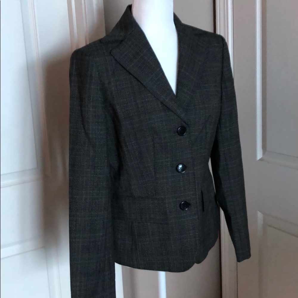 AK Anne Klein Glenplaid Jacket EUC